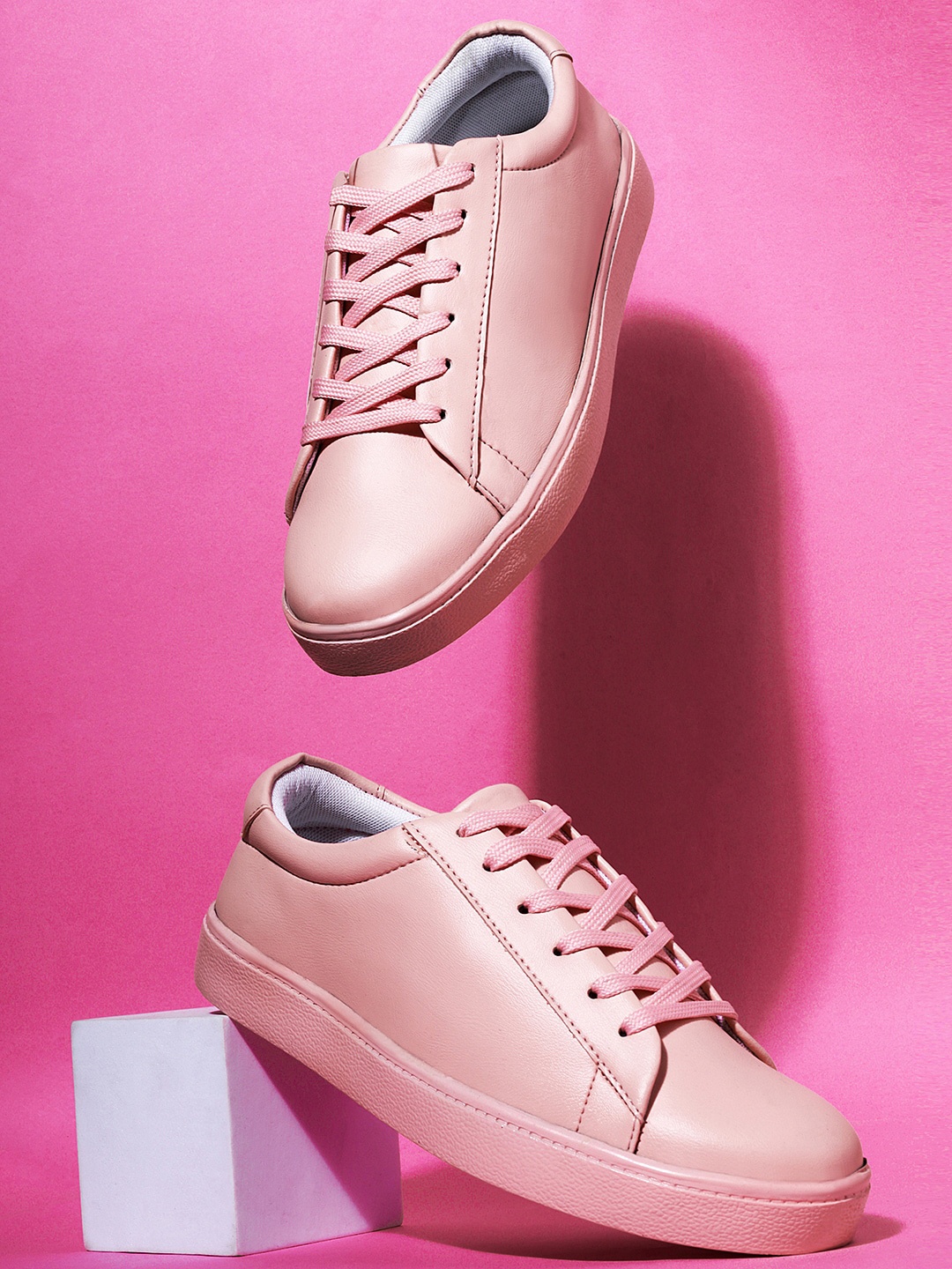 

Tokyo Talkies Women Comfort Insole Basics Sneakers, Pink