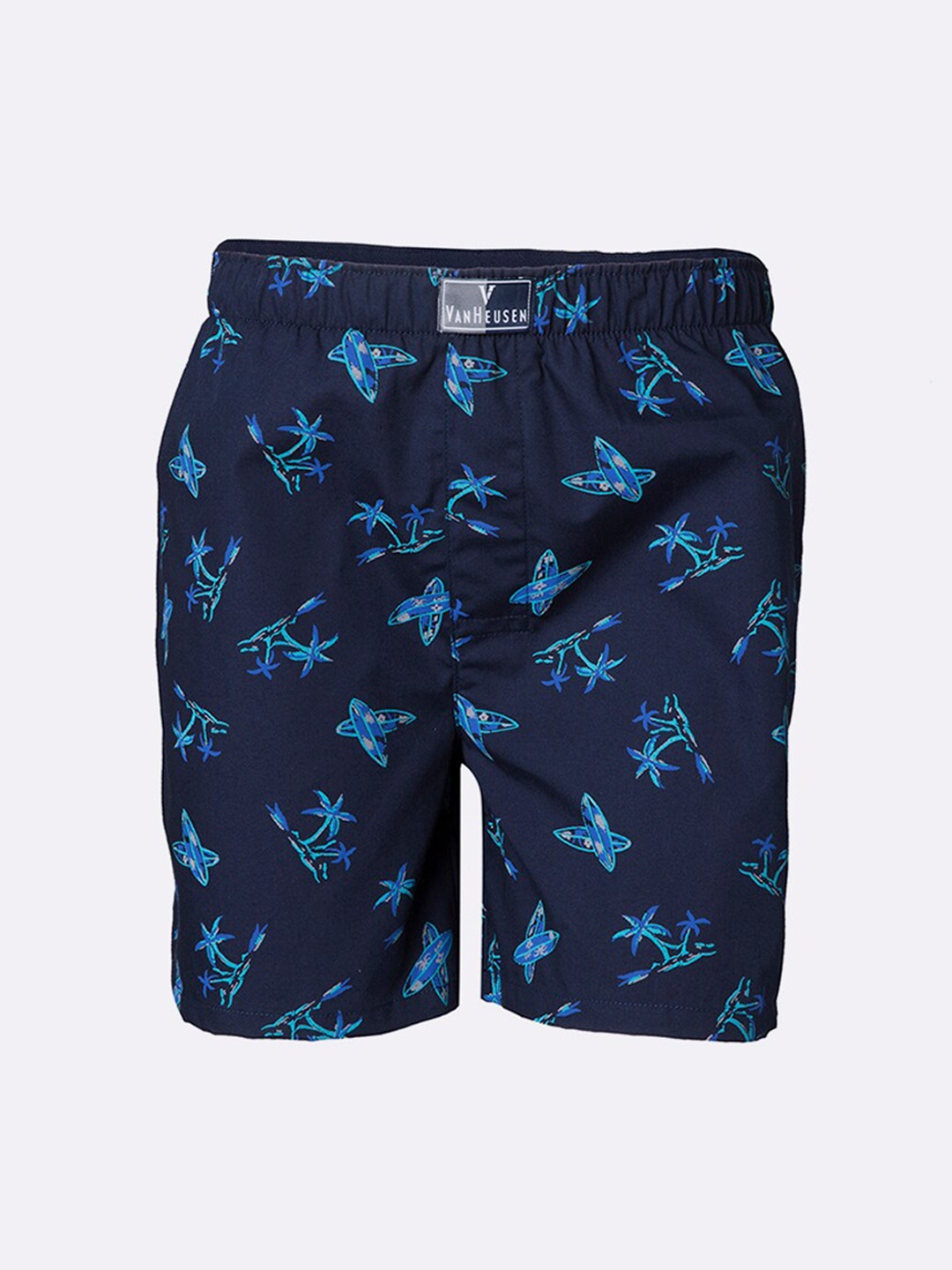 

Van Heusen Boys Allover Print Functional Pocket Ultra Soft Boxer Shorts, Blue