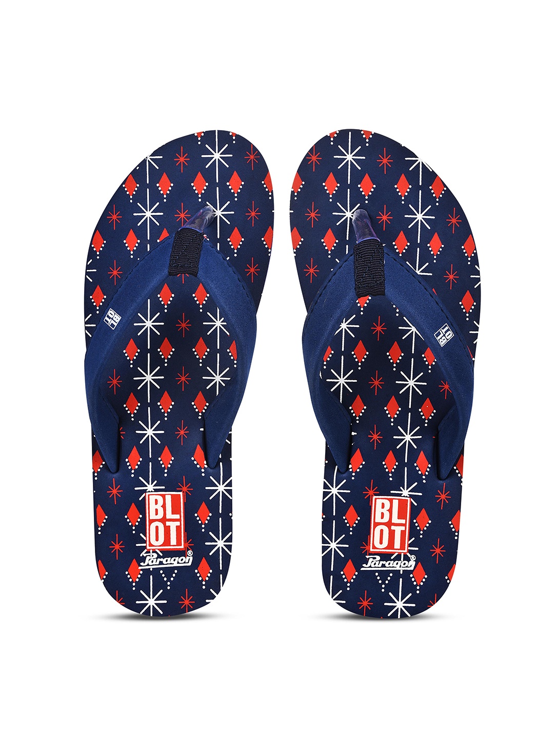 

Paragon Women Printed Rubber Thong Flip-Flops, Navy blue