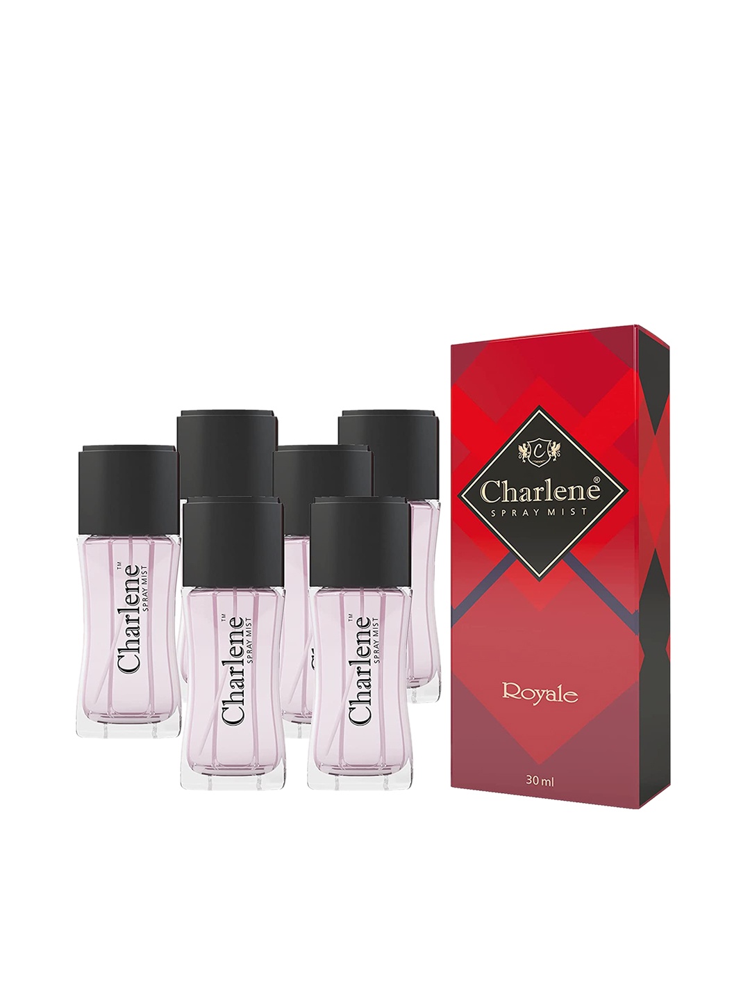 

CHARLENE Set of 6 Royal Long Lasting Spray Perfume Mist - 30 ml Each, Lavender