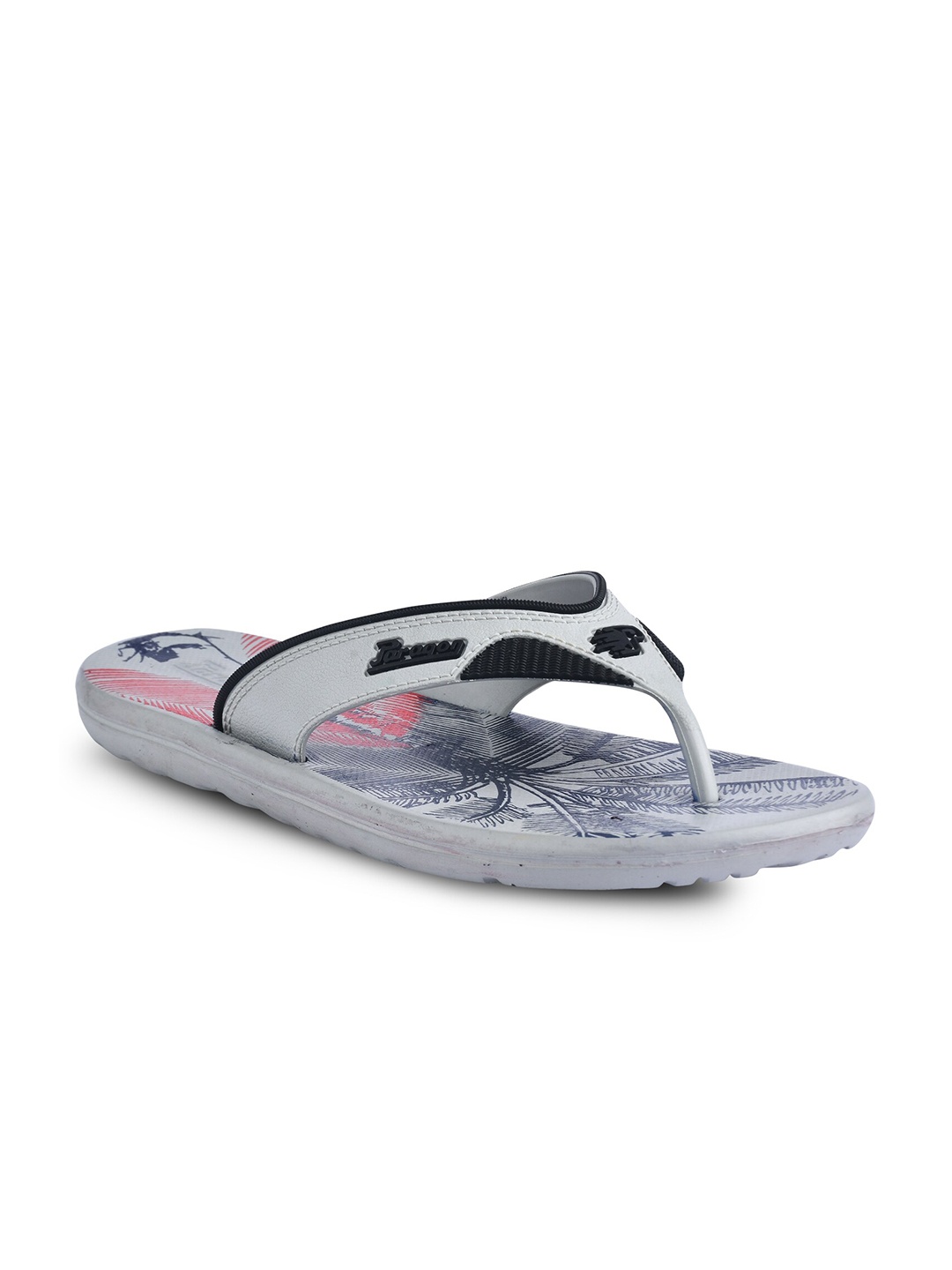 

Paragon Men Printed Thong Flip-Flops, Grey