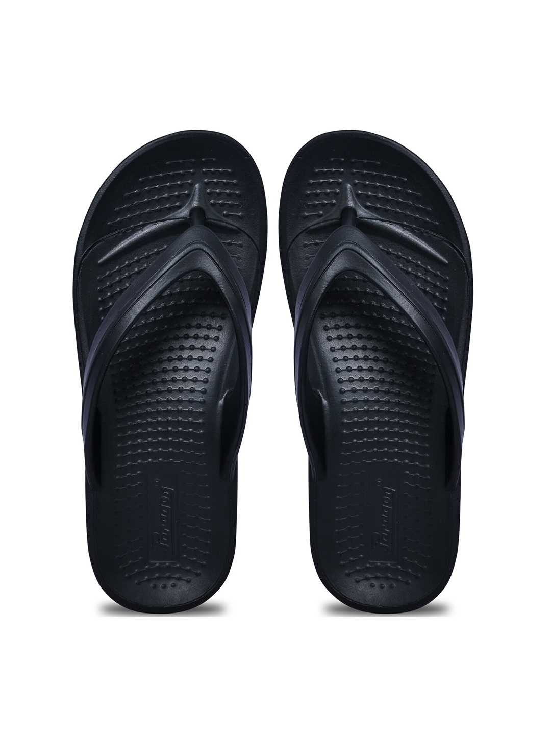 

Paragon Men Lightweight Rubber Thong Flip-Flops, Black