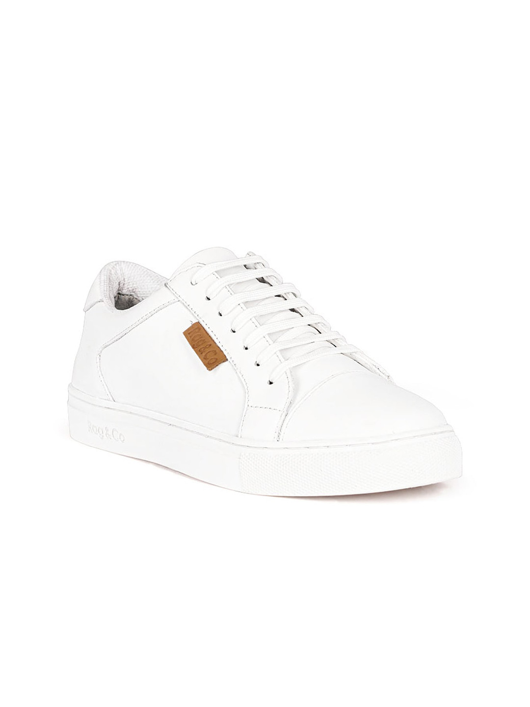 

RAG & CO Women ASHFORD Comfort Insole Leather Basics Sneakers, White