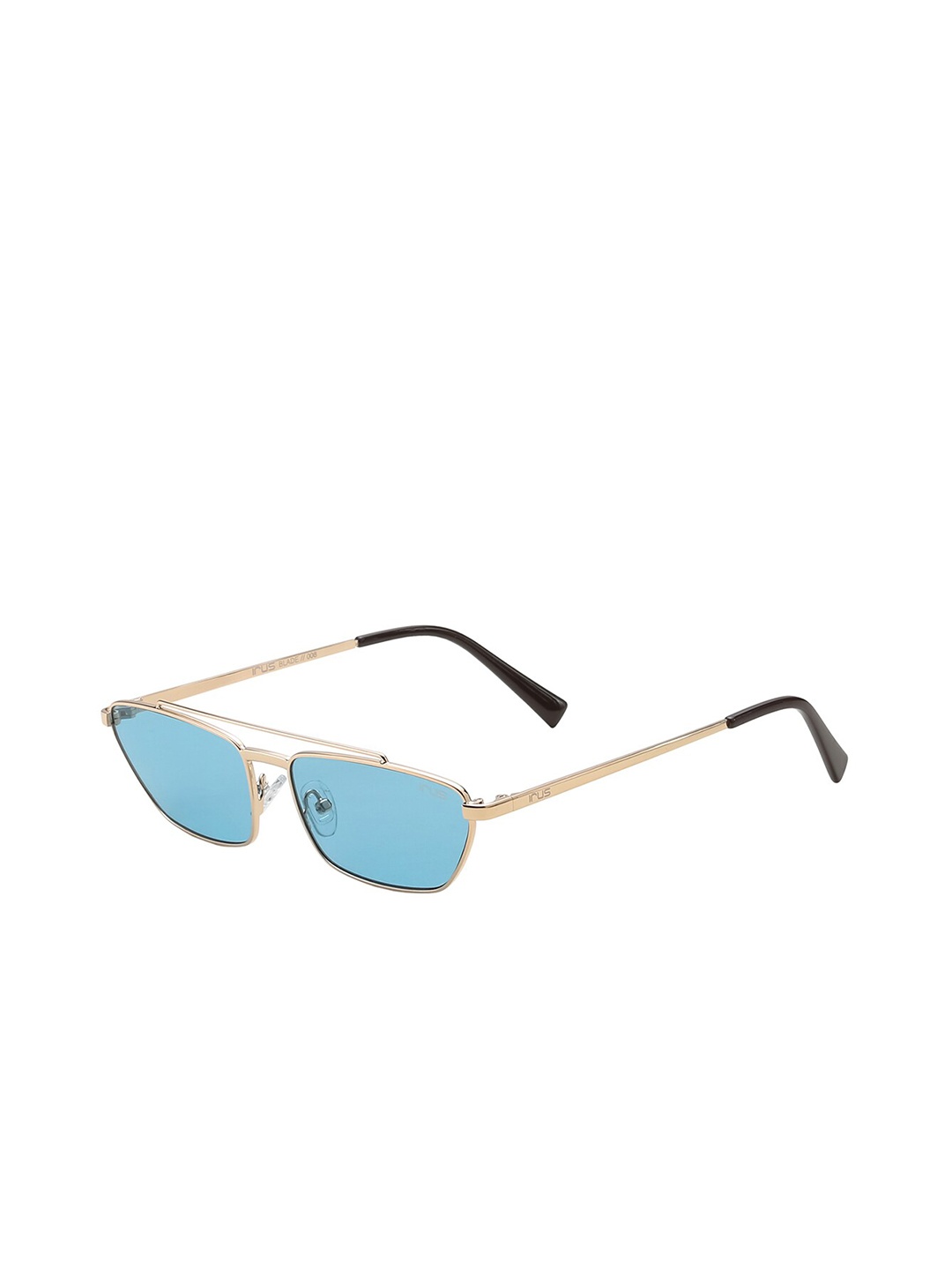 

IRUS by IDEE Rectangle Sunglasses with UV Protected Lens IRS1030C10SG, Blue