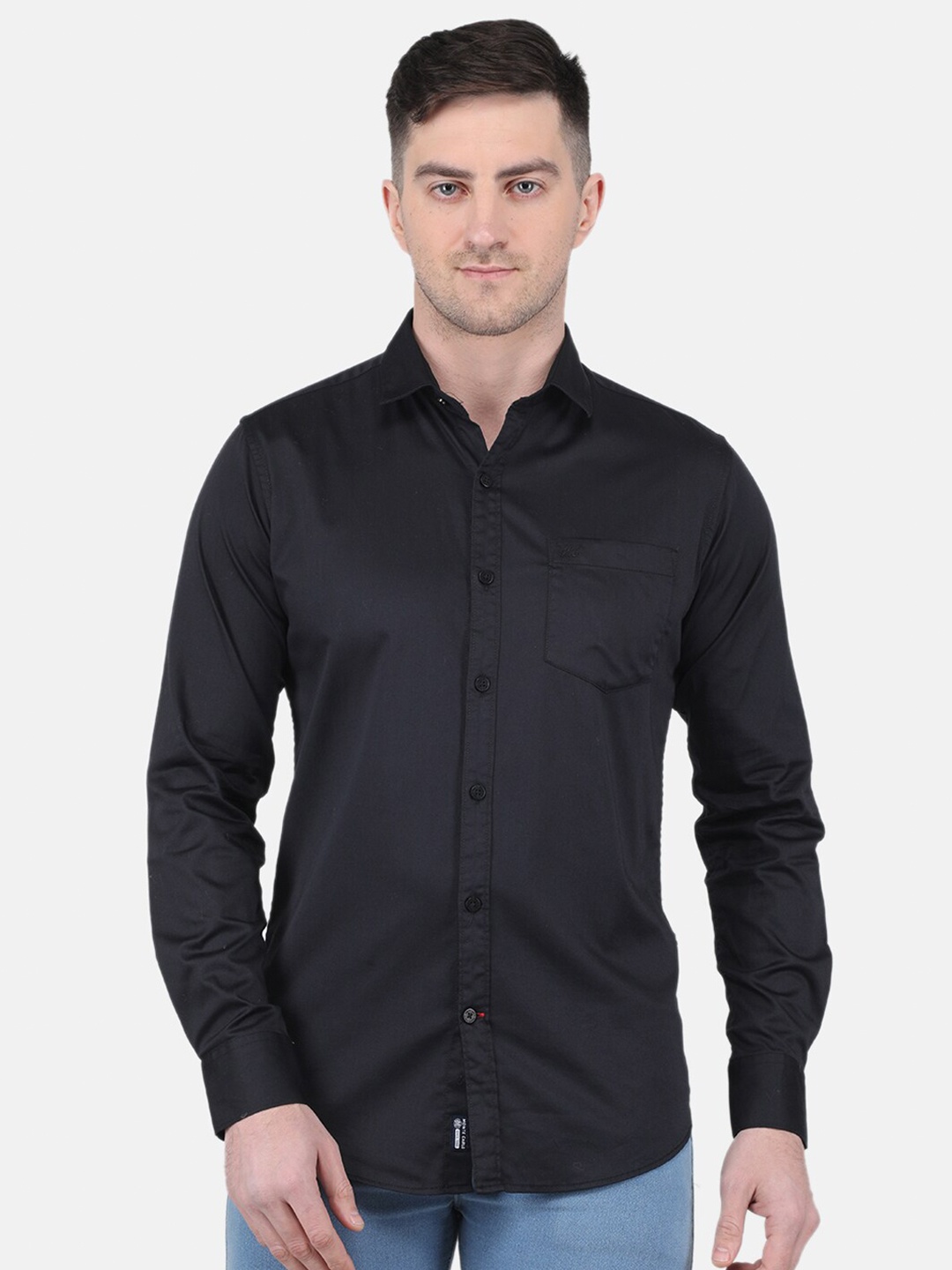 

Monte Carlo Straight Slim Fit Casual Shirt, Black