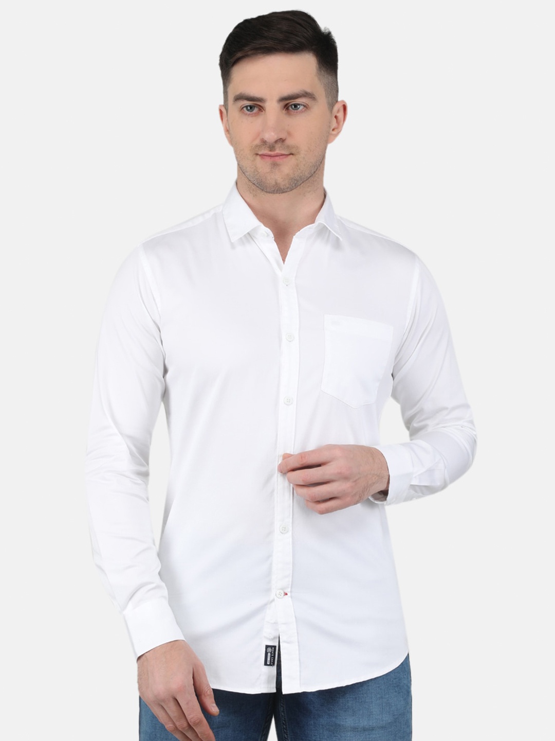 

Monte Carlo Straight Slim Fit Casual Shirt, White