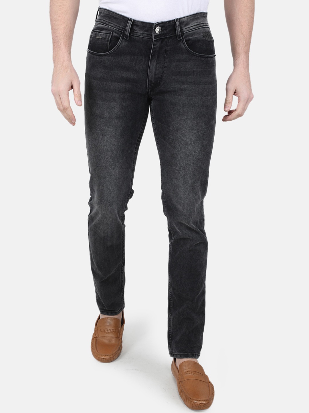 

Monte Carlo Men Regular-Fit Light Fade Stretchable Jeans, Black