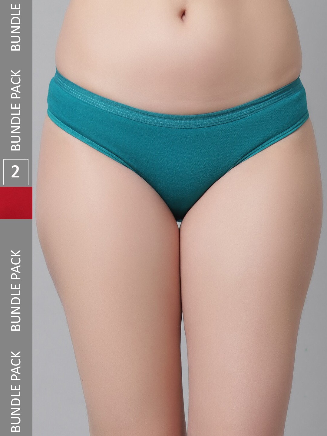 

KEX Women Pack Of 2 Pure Cotton Hipster Briefs, Blue
