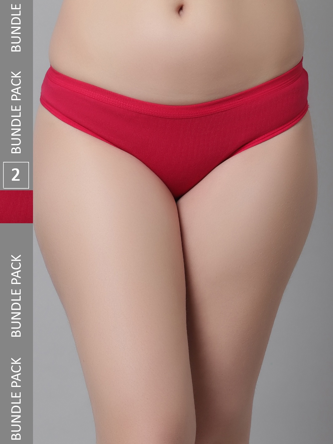 

KEX Women Pack Of 2 Pure Cotton Hipster Briefs, Pink