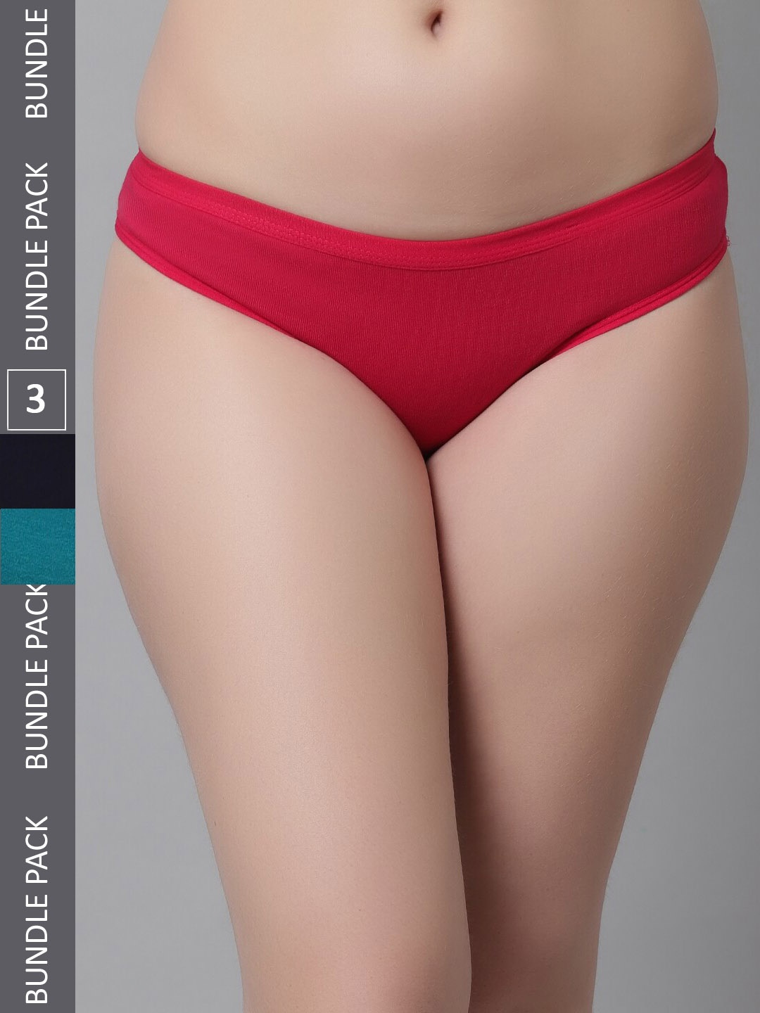 

KEX Women Pack Of 3 Cotton Hipster Briefs, Pink