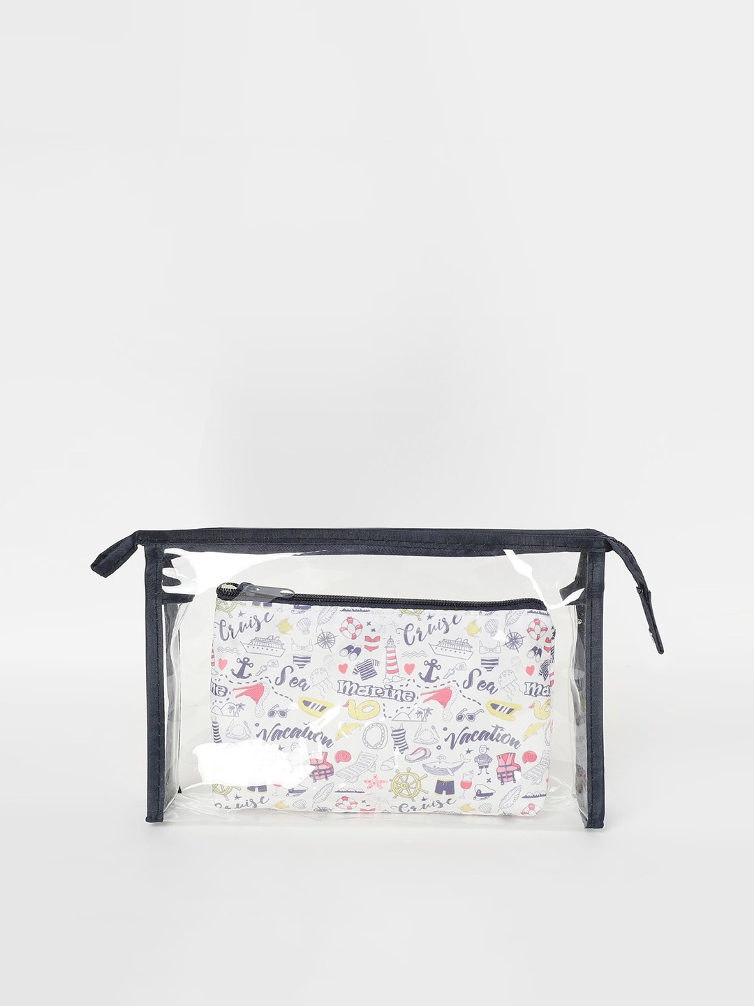 

Ginger by Lifestyle Set of 2 Printed Travel Pouch, White