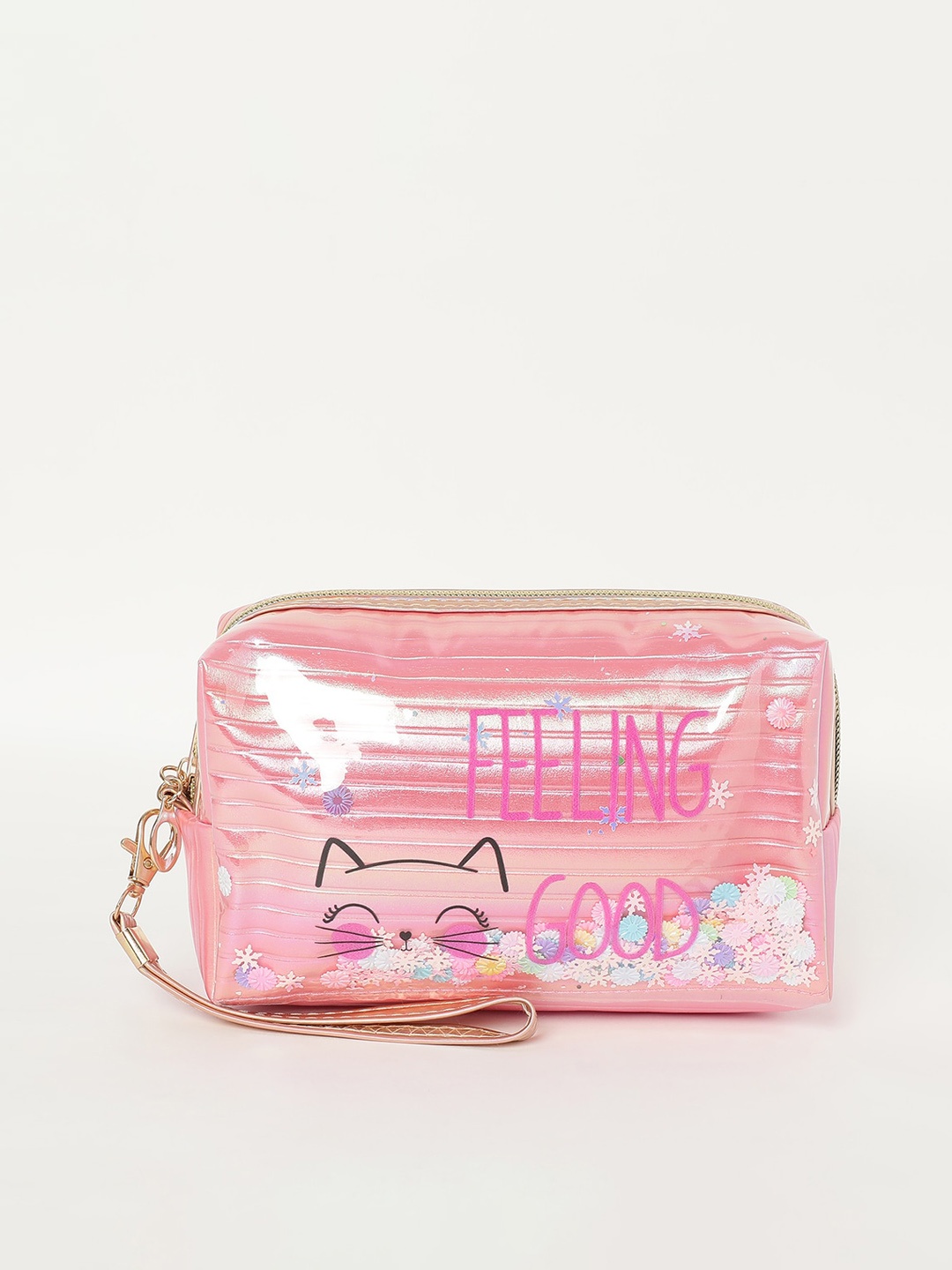 

Ginger by Lifestyle Women Printed Make-Up Pouch, Pink