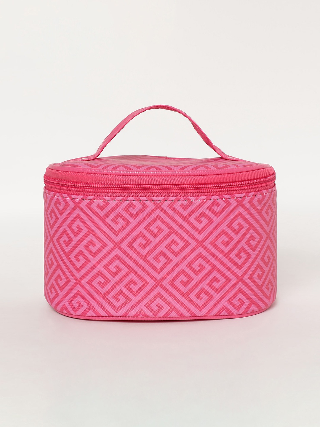 

Ginger by Lifestyle Geometric Printed Makeup Organizer, Pink