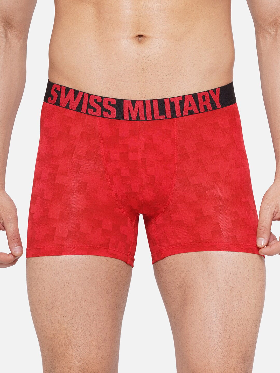 

SWISS MILITARY Men Printed Cotton Trunk SMINW21009_10_RED_S