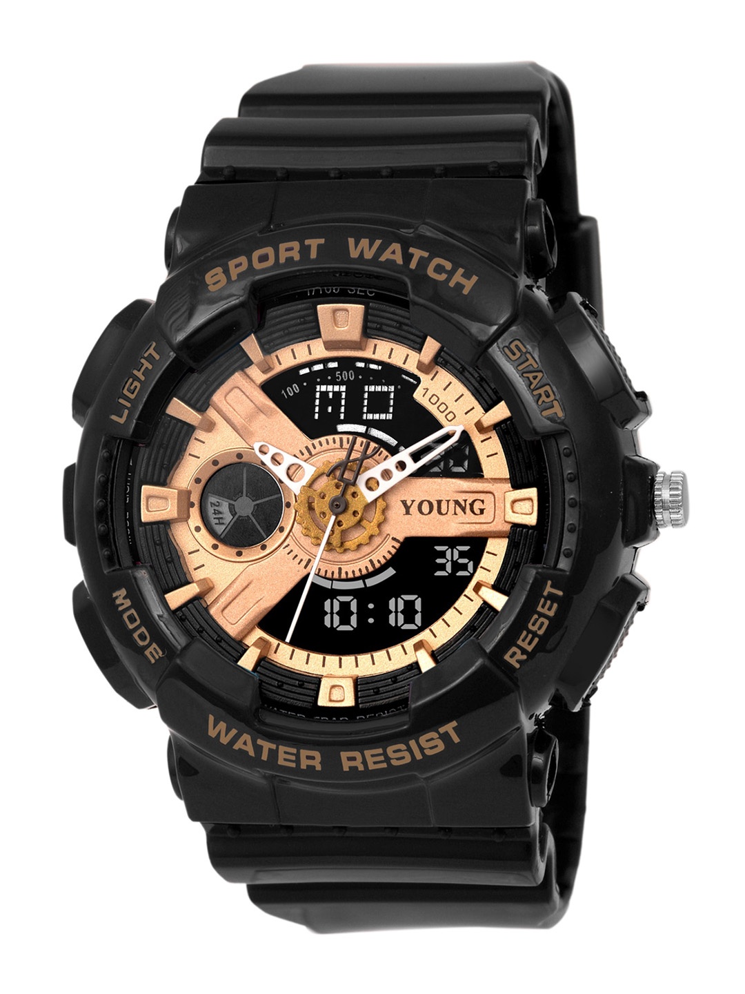 

Kool Kidz Kids Straps Analogue and Digital Watch YM 651 BK, Black