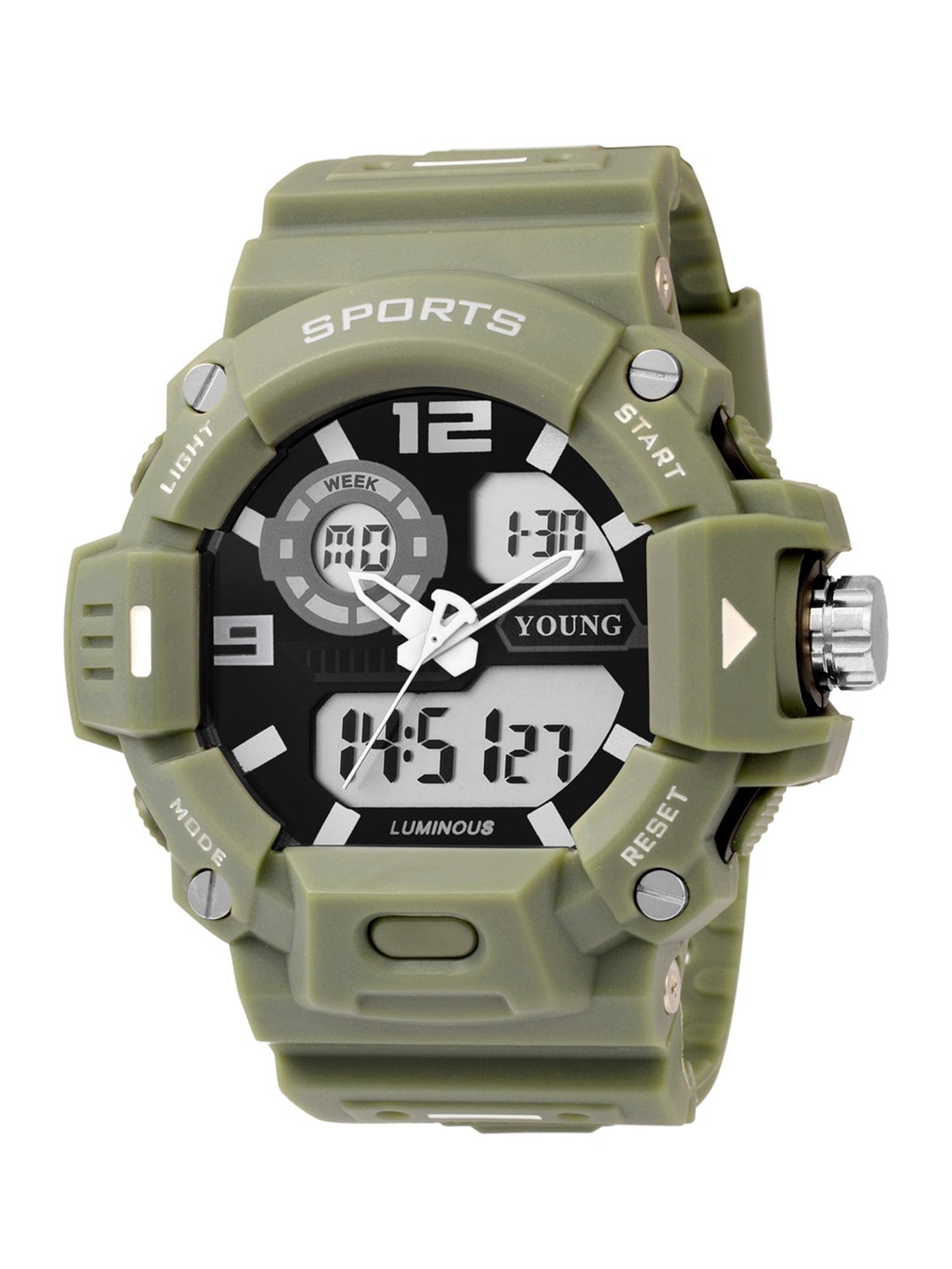 

Kool Kidz Kids Textured Straps Analogue Watch KOOL KIDZ ANA DIGITAL WATCH YM 655 GR, Green