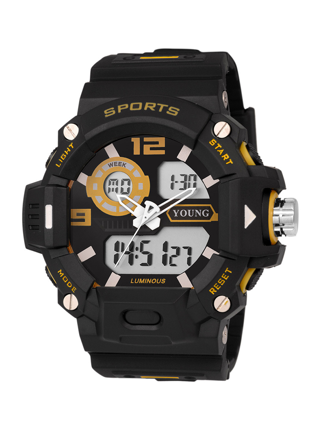

Kool Kidz Kids Printed Textured Straps Digital Watch YM 655 YL, Black