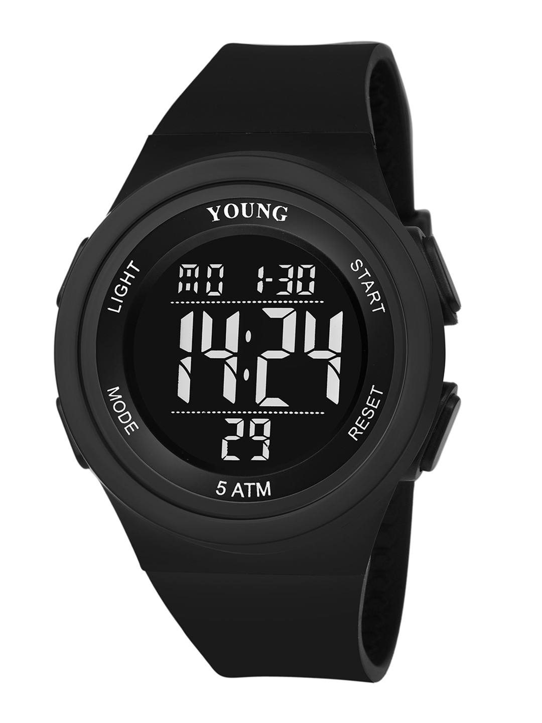 

Kool Kidz Kids Rubber Straps Digital Watch YM 703 BK, Black