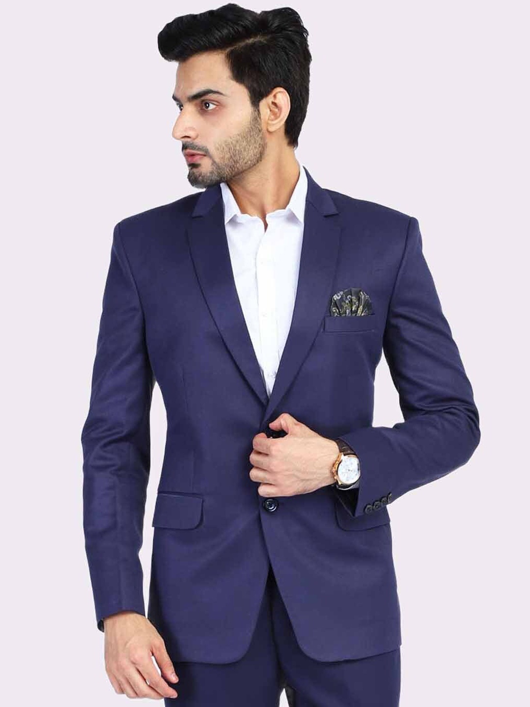 

TAHVO Notched Lapel Single-Breasted Slim Fit Party Blazers, Blue