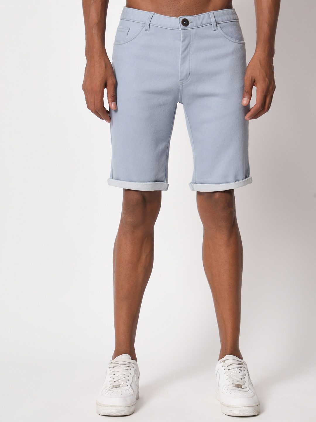 

Aristitch Men Mid-Rise Shorts, Blue