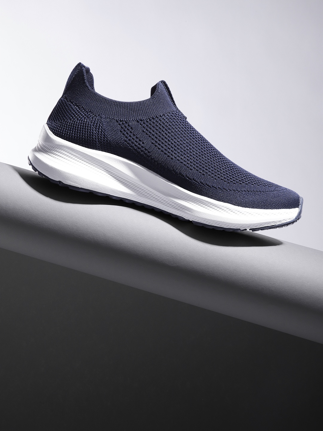 

WROGN Men Woven Design Slip-On Sneakers, Navy blue