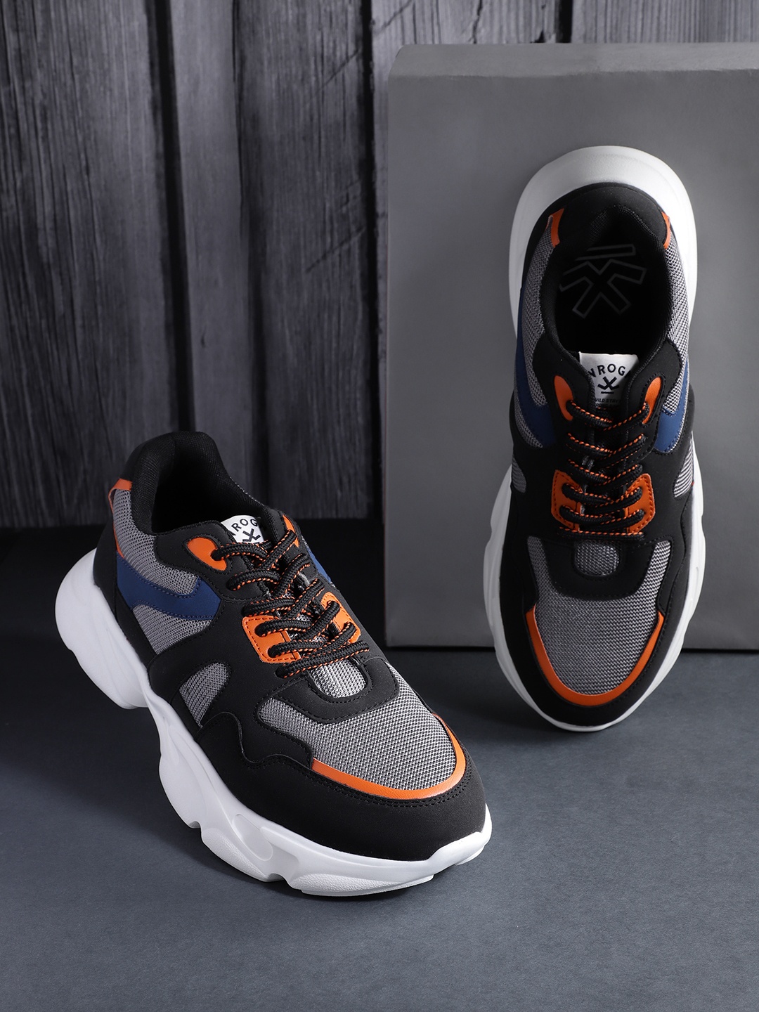 

WROGN Men Colourblocked Running Shoes, Grey