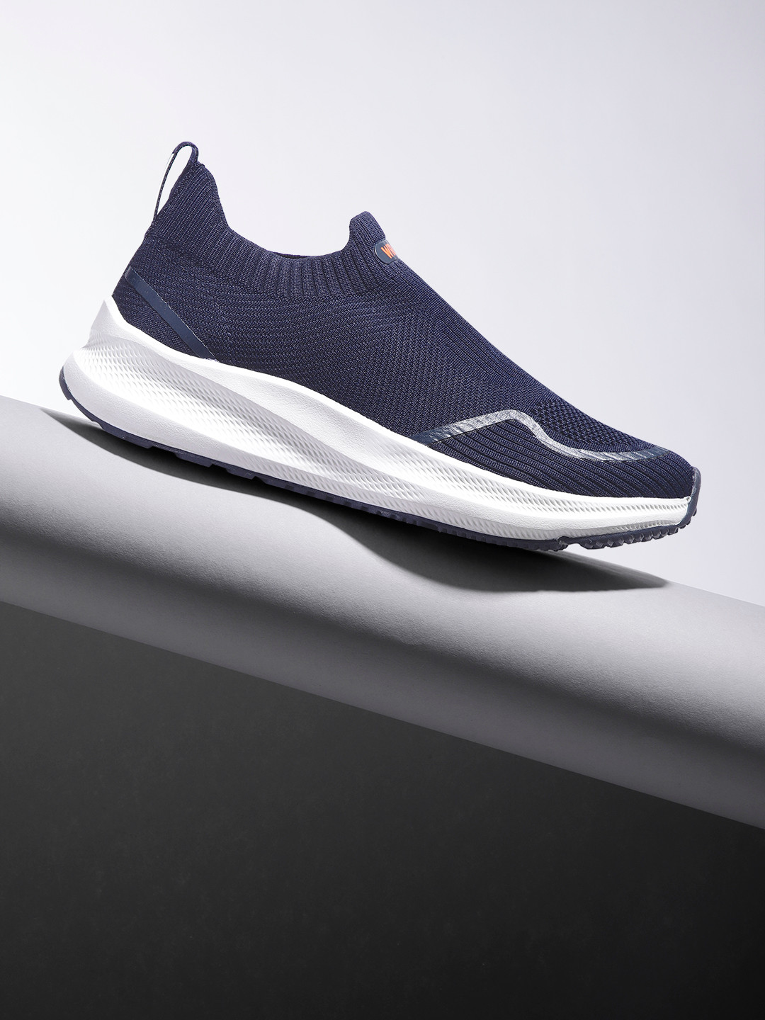 

WROGN Men Woven Design Slip-On Sneakers, Navy blue