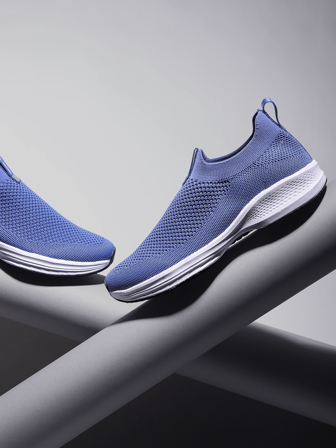 

WROGN Men Woven Design Slip-On Sneakers, Blue