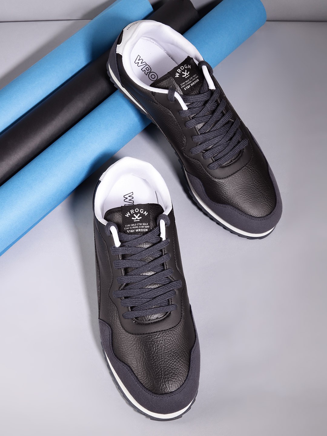 

WROGN Men Solid Sneakers, Black
