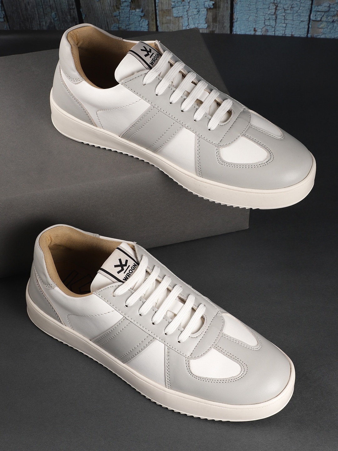 

WROGN Men Grey Colourblocked Sneakers