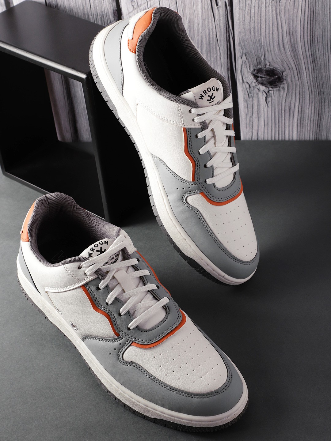 

WROGN Men Colourblocked Sneakers, White