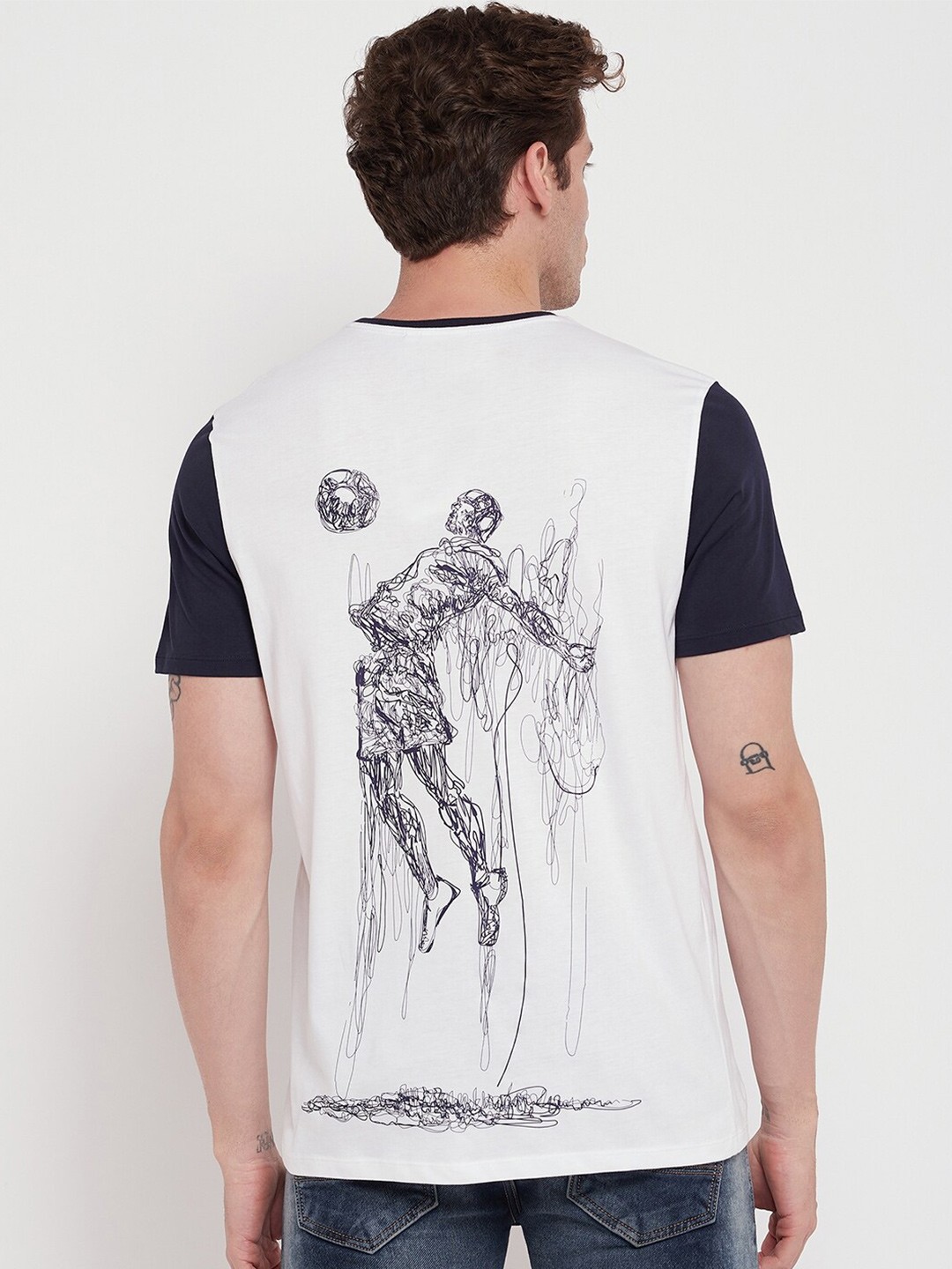 

EDRIO Typograph Printed Cotton T-Shirt, White