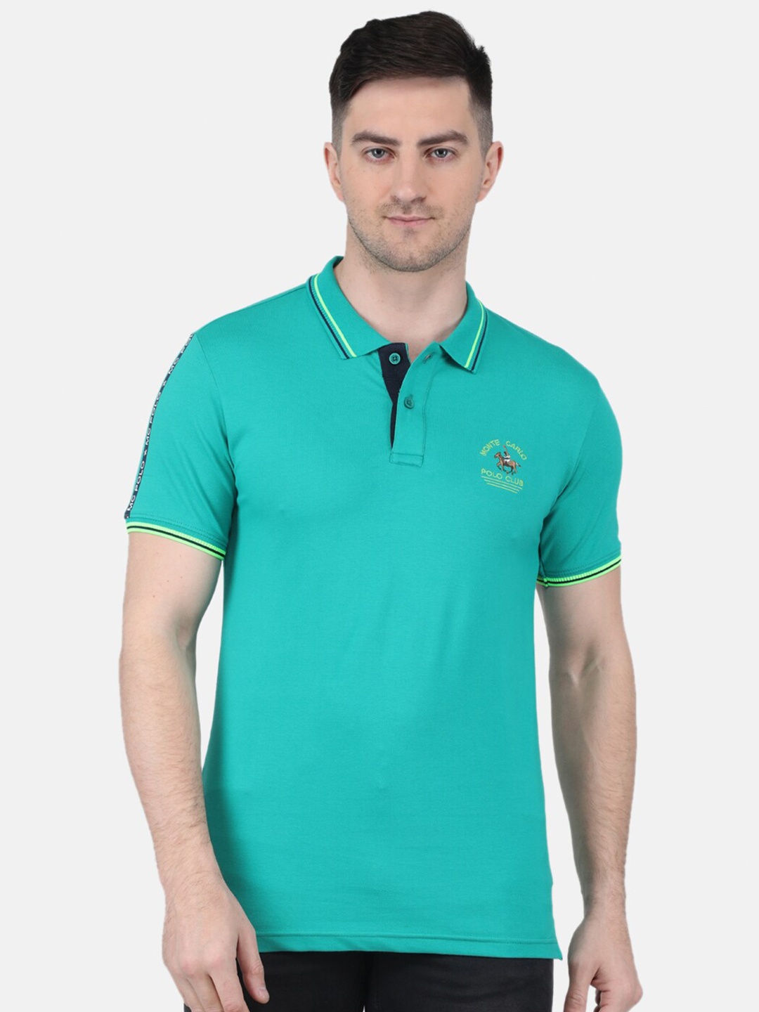 

Monte Carlo Polo Collar Short Sleeves T-Shirt, Green