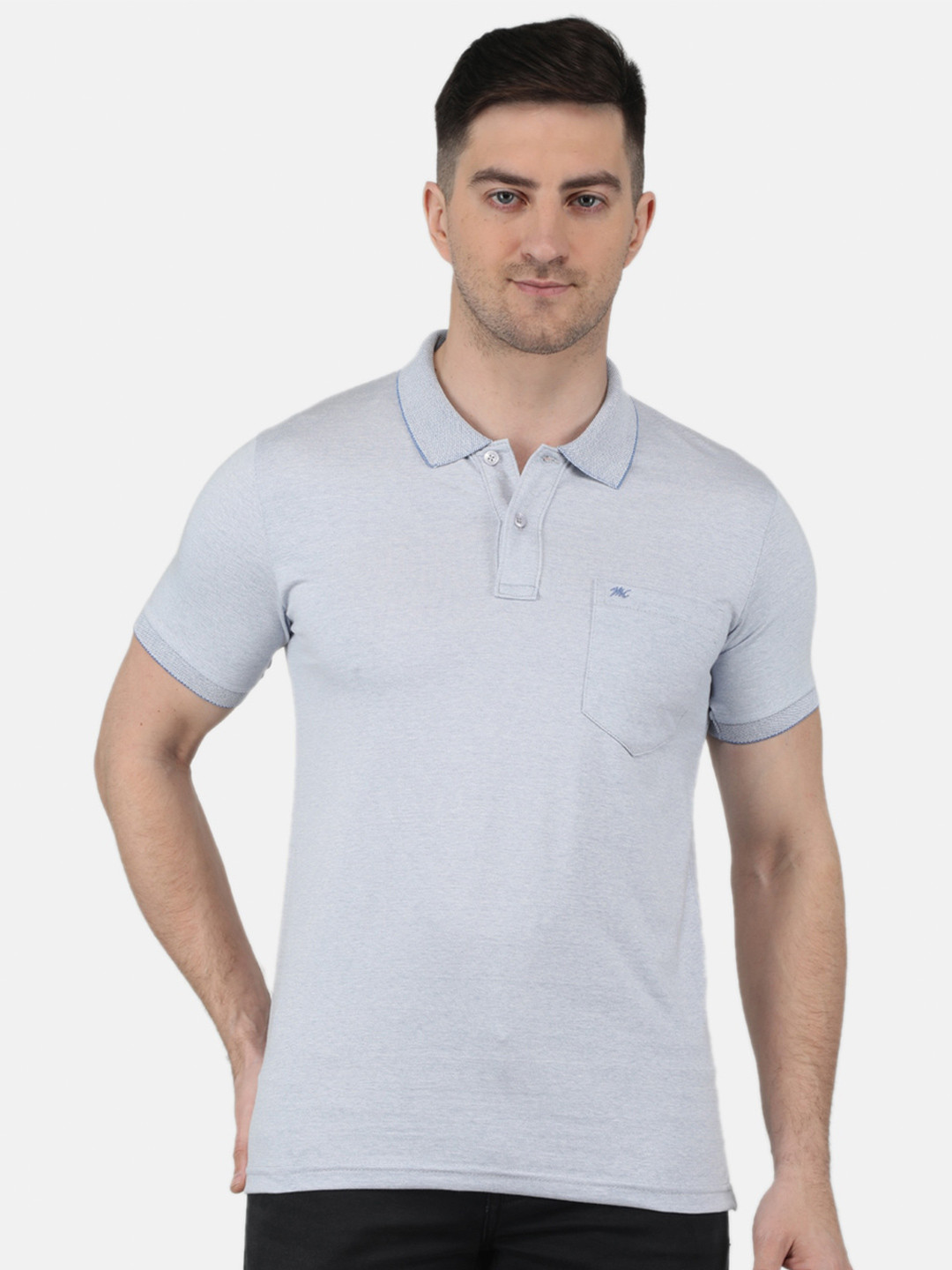 

Monte Carlo Short Sleeve Polo Collar T-shirt, Blue