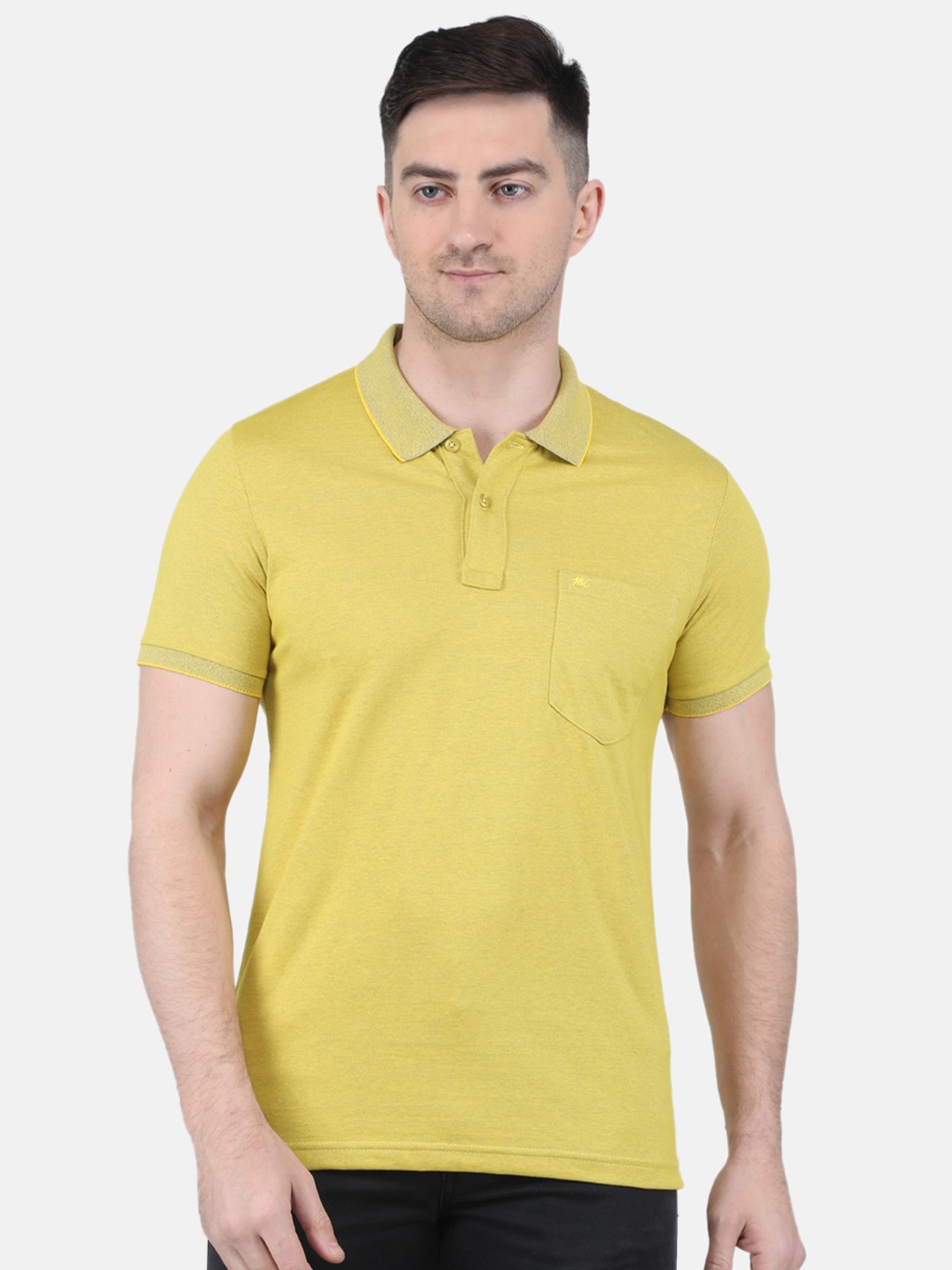 

Monte Carlo Polo Collar Knitted T-Shirt, Khaki