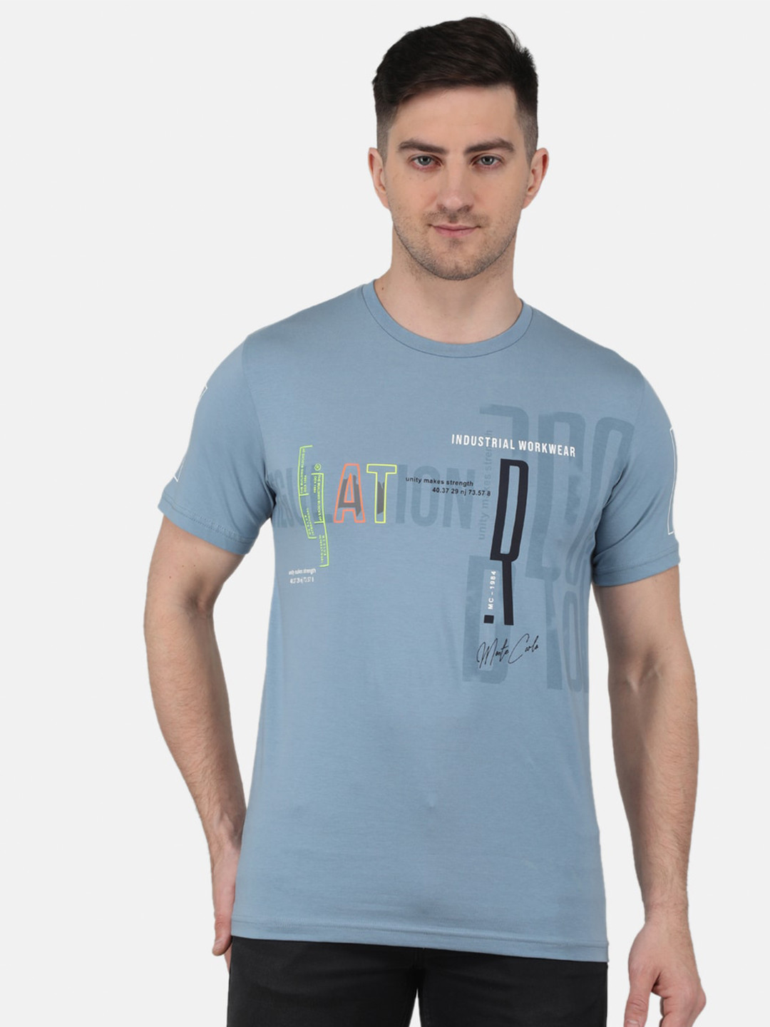 

Monte Carlo Typography Printed T-shirt, Blue