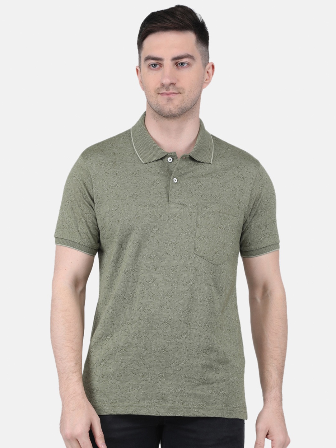 

Monte Carlo Polo Collar T-shirt, Olive