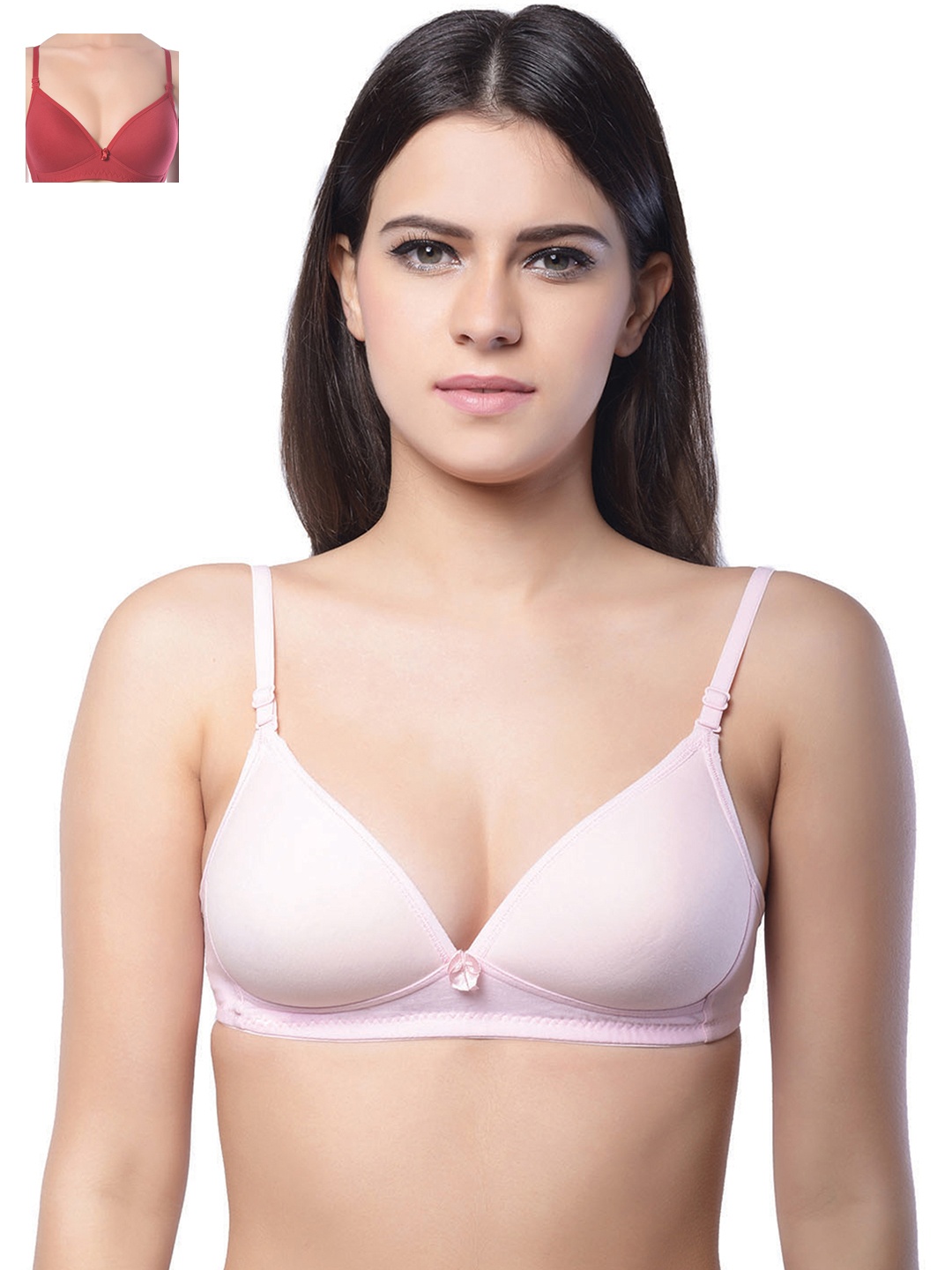 

Lady Lyka Pack of 2 T-shirt Bras, Maroon