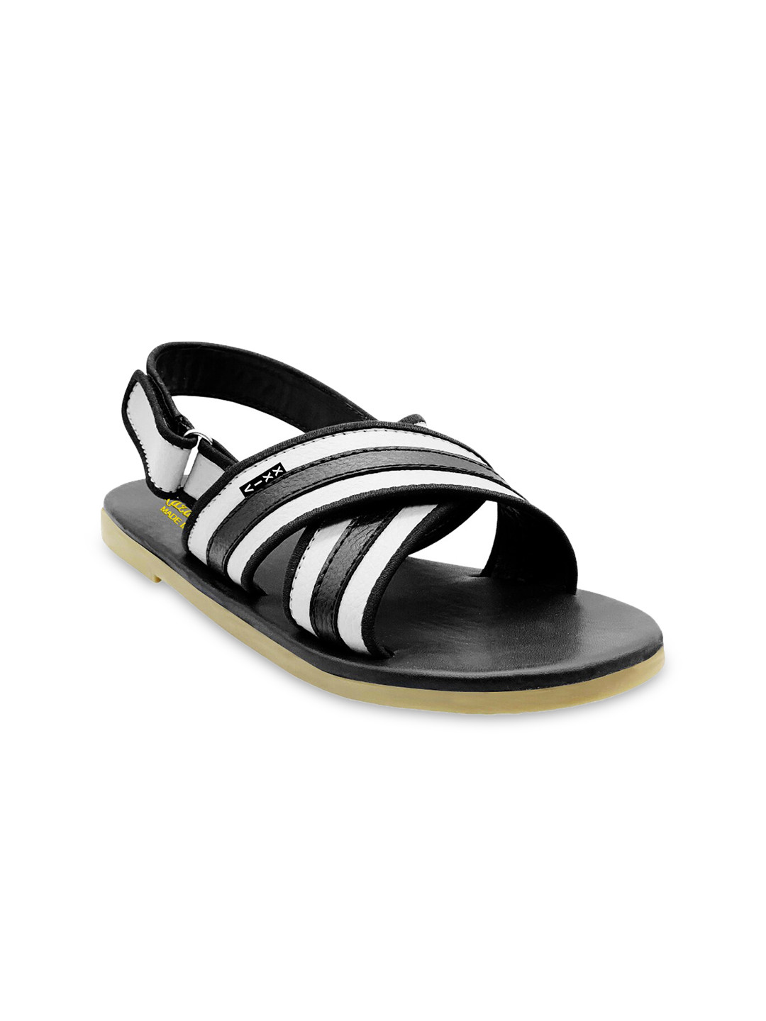 

KazarMax Boys Open Toe Velcro Closure Comfort Sandals, Grey