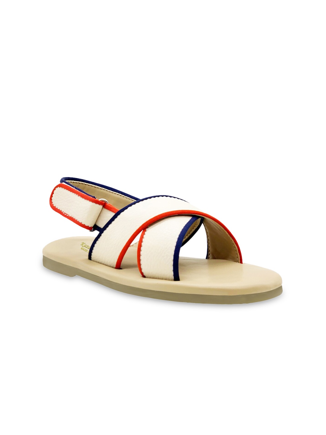 

KazarMax Boys Open Toe Velcro Closure Comfort Sandals, Beige