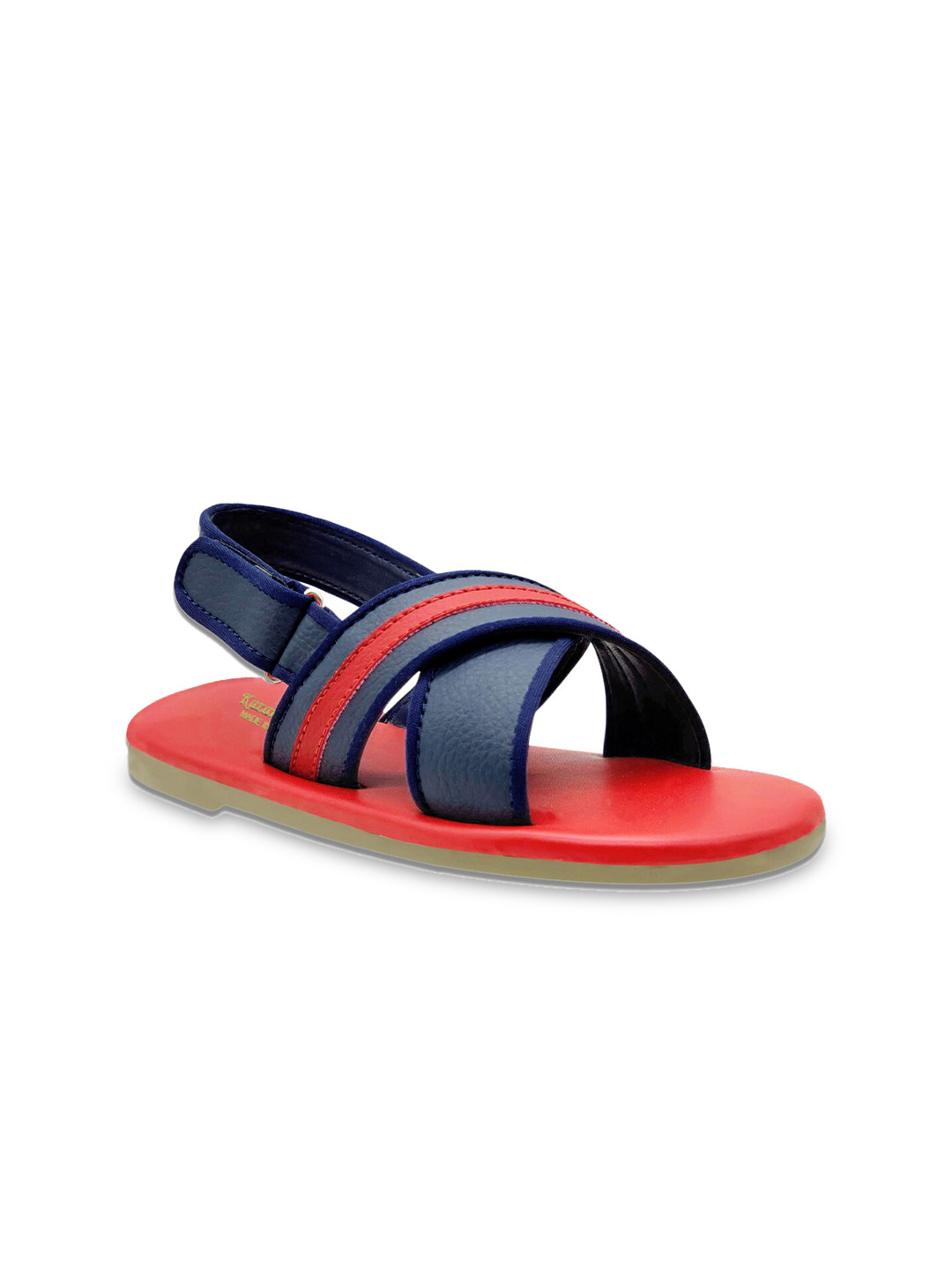 

KazarMax Boys Open Toe Velcro Closure Comfort Sandals, Navy blue
