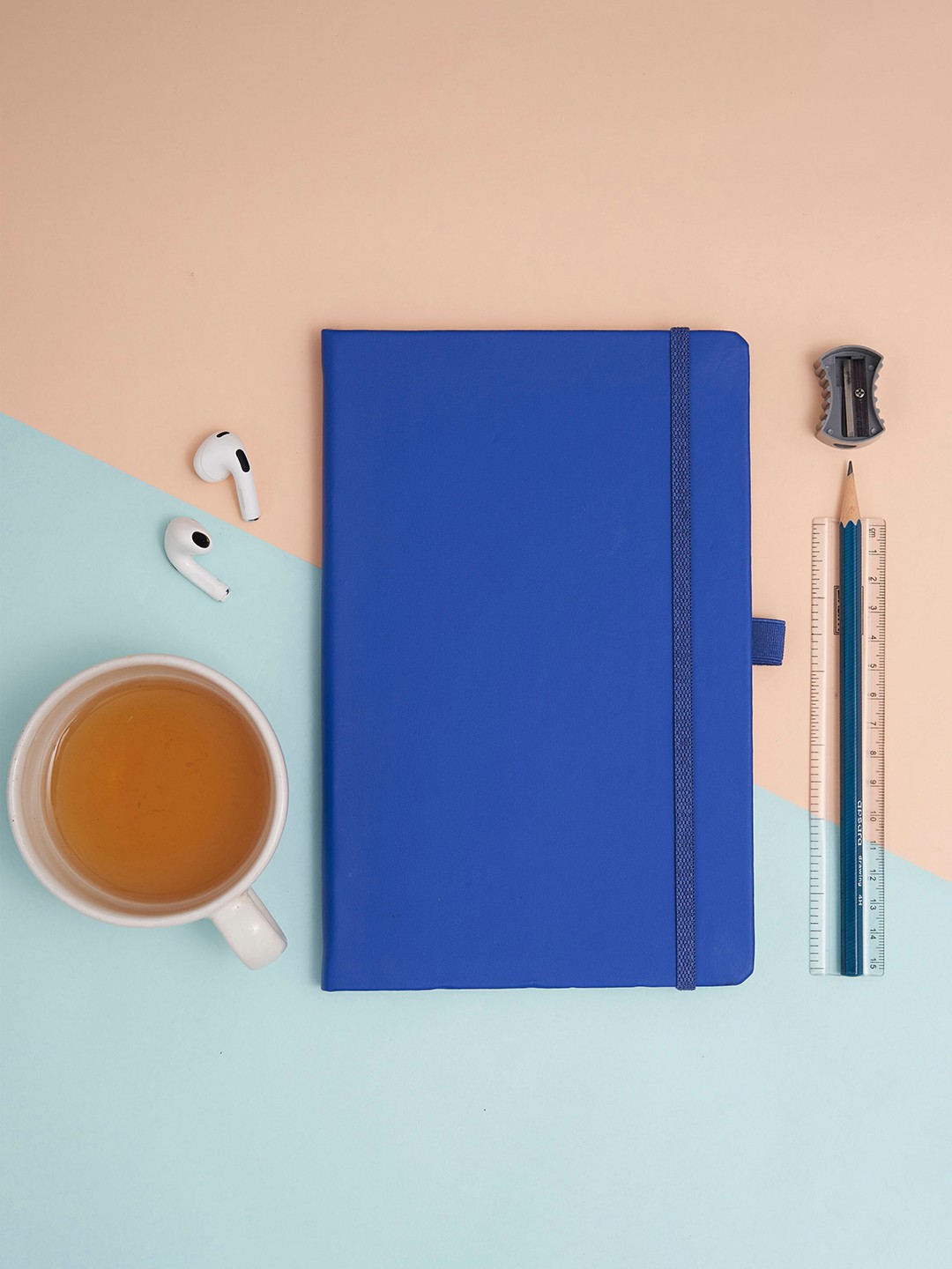 

Doodle A5 Hardbound Unruled Diary With Pen Loop, Blue