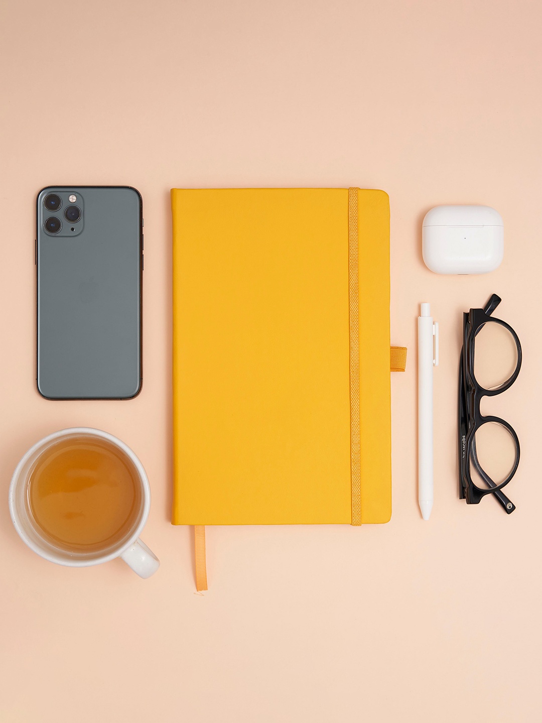 

Doodle Hardbound Ruled Diary with Pen Loop, Yellow