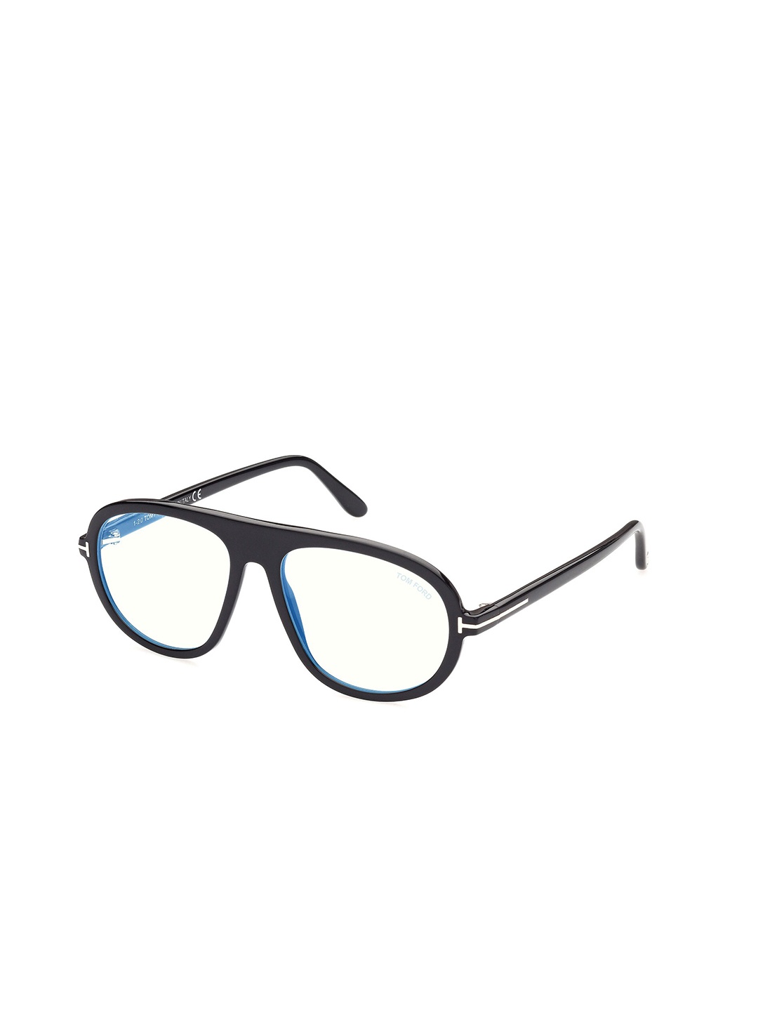 

Tom Ford Men Full Rim Aviator Frames FT5755-B_001, Transparent