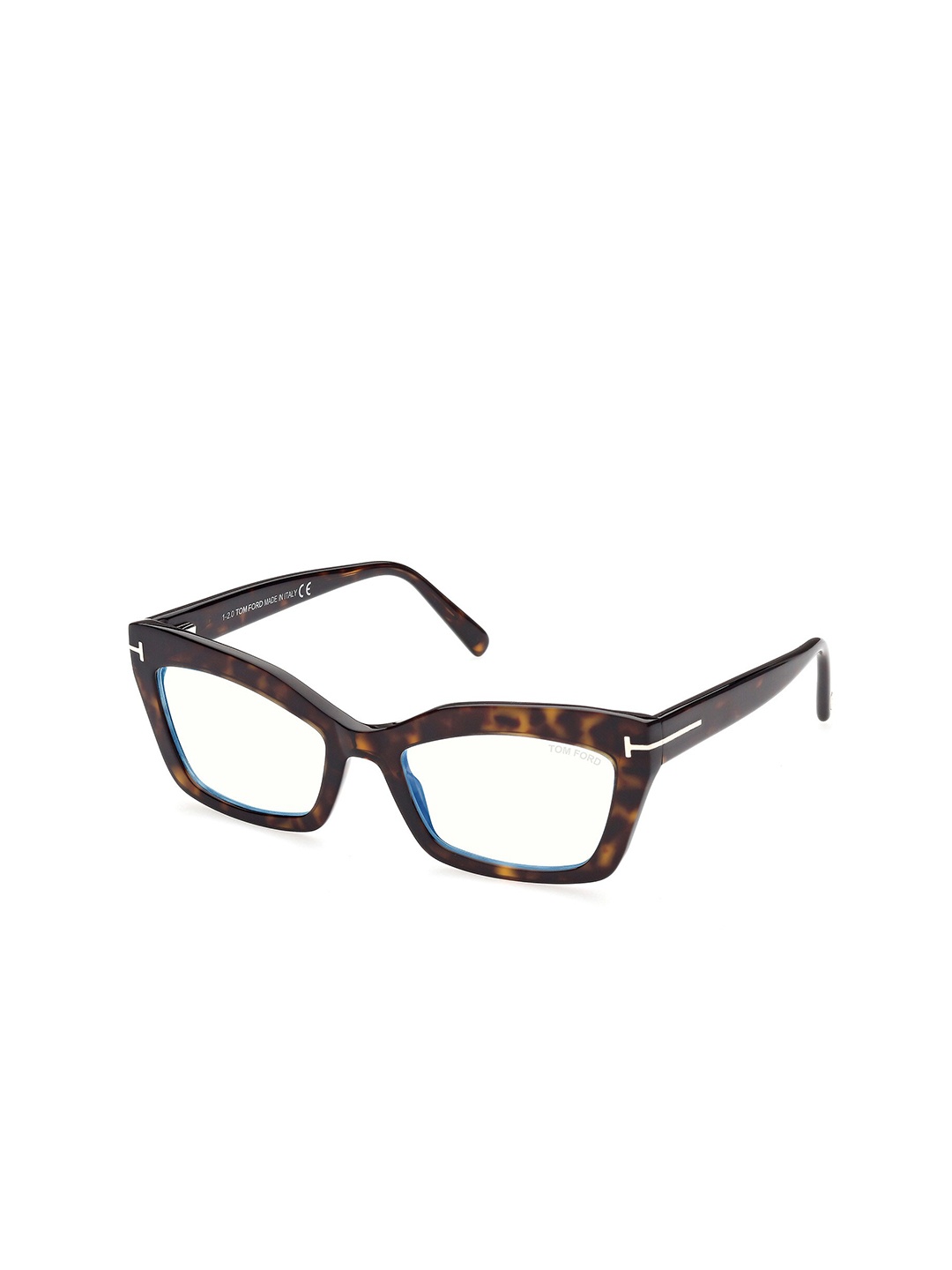 

Tom Ford Women Abstract Full Rim Cateye Frames FT5766-B_052, Transparent
