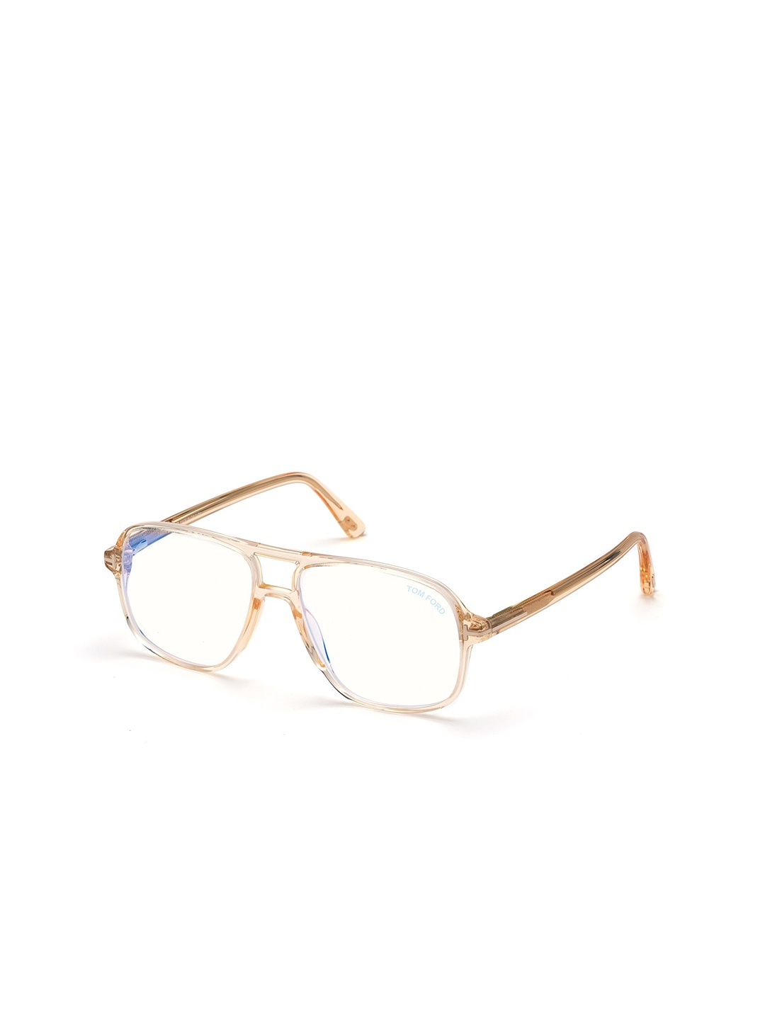

Tom Ford Men Full Rim Aviator Frames FT5737-B_045, Transparent