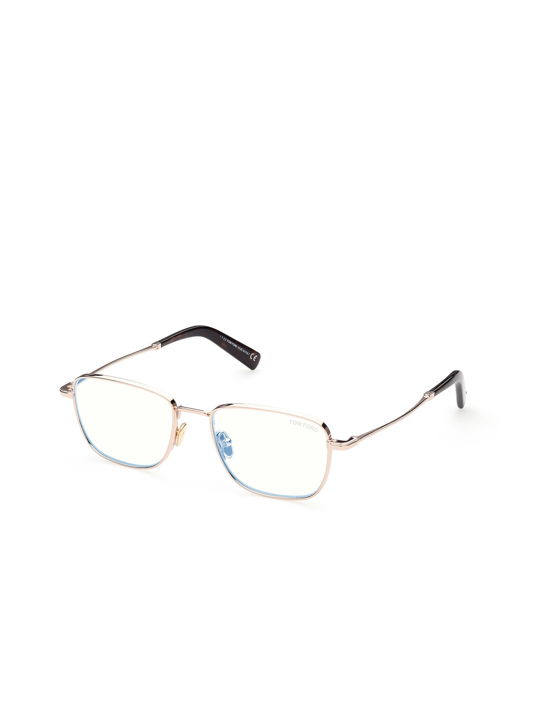 

Tom Ford Men Transparent Full Rim Square Frame FT5748-B_028, Gold