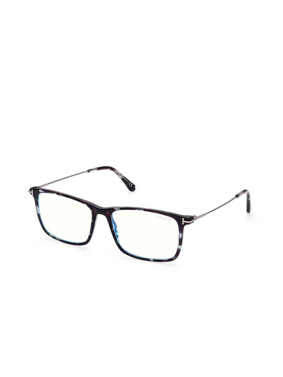 

Tom Ford Men Transparent Abstract Full Rim Square Frames, Blue