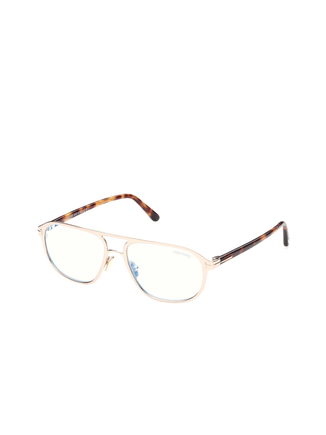 

Tom Ford Men Full Rim Aviator Frames FT5751-B_028, Transparent