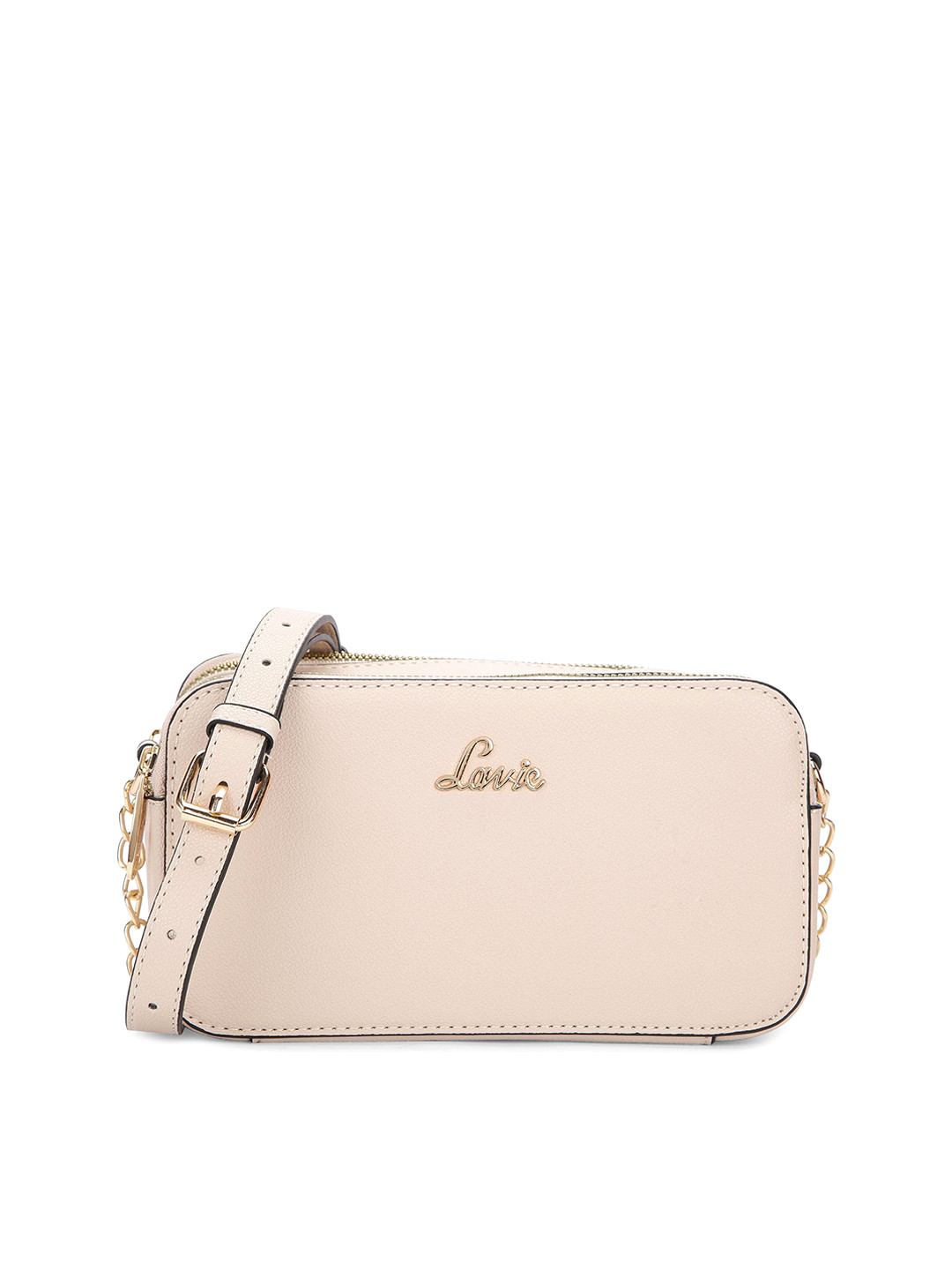 

Lavie Women Structured Sling Bag, Beige